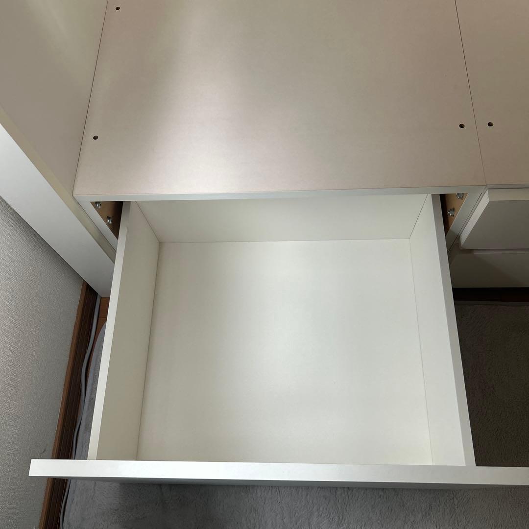 本日限定お値下げ　送料込　ニトリ　大容量収納　シングルベッドフレーム ホワイト