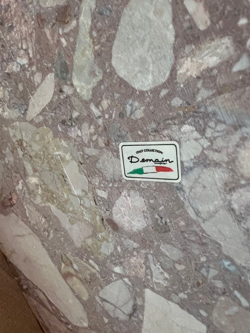 【地域限定無料配送】大理石の天板が美しいイタリア製のコーナーコンソールテーブル