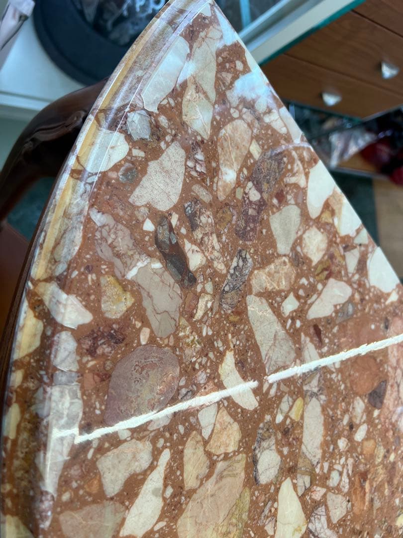 【地域限定無料配送】大理石の天板が美しいイタリア製のコーナーコンソールテーブル