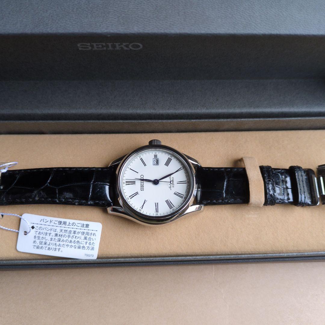 SEIKO プレザージュ ホワイト琺瑯ダイヤル 自動巻き