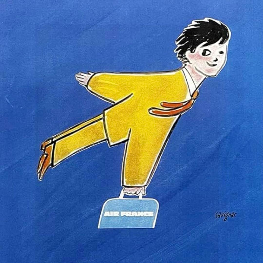 AIRFRANCE×Savignac　ブルボンキーホルダー　フレンチキーホルダー