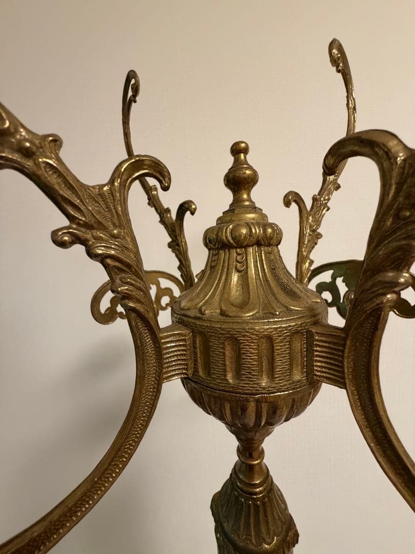 真鍮　大理石　コートハンガーラック　イタリア製　ヨーロピアン装飾