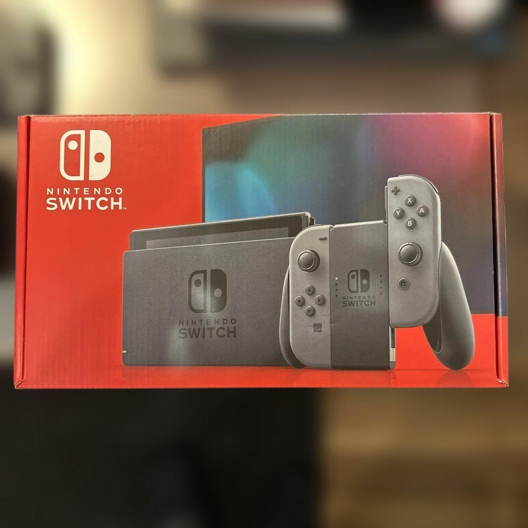 Nintendo Switch グレー 本体 付属品付きと純正 ジョイコン