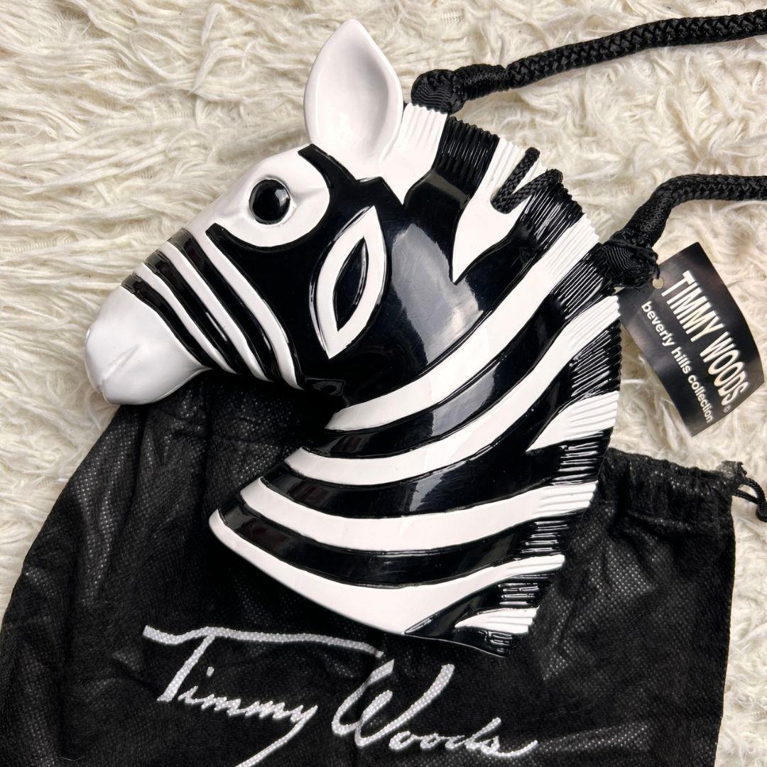【極希少】TIMMY WOODS ゼブラ シマウマ 木製 ショルダーバッグ