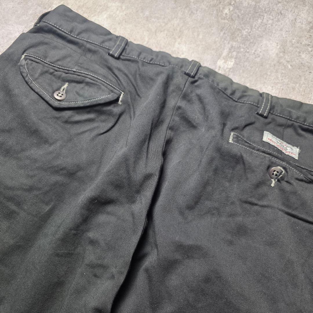 90sPolobyRalphLaurenポロチノ後染めツータックブラック黒34