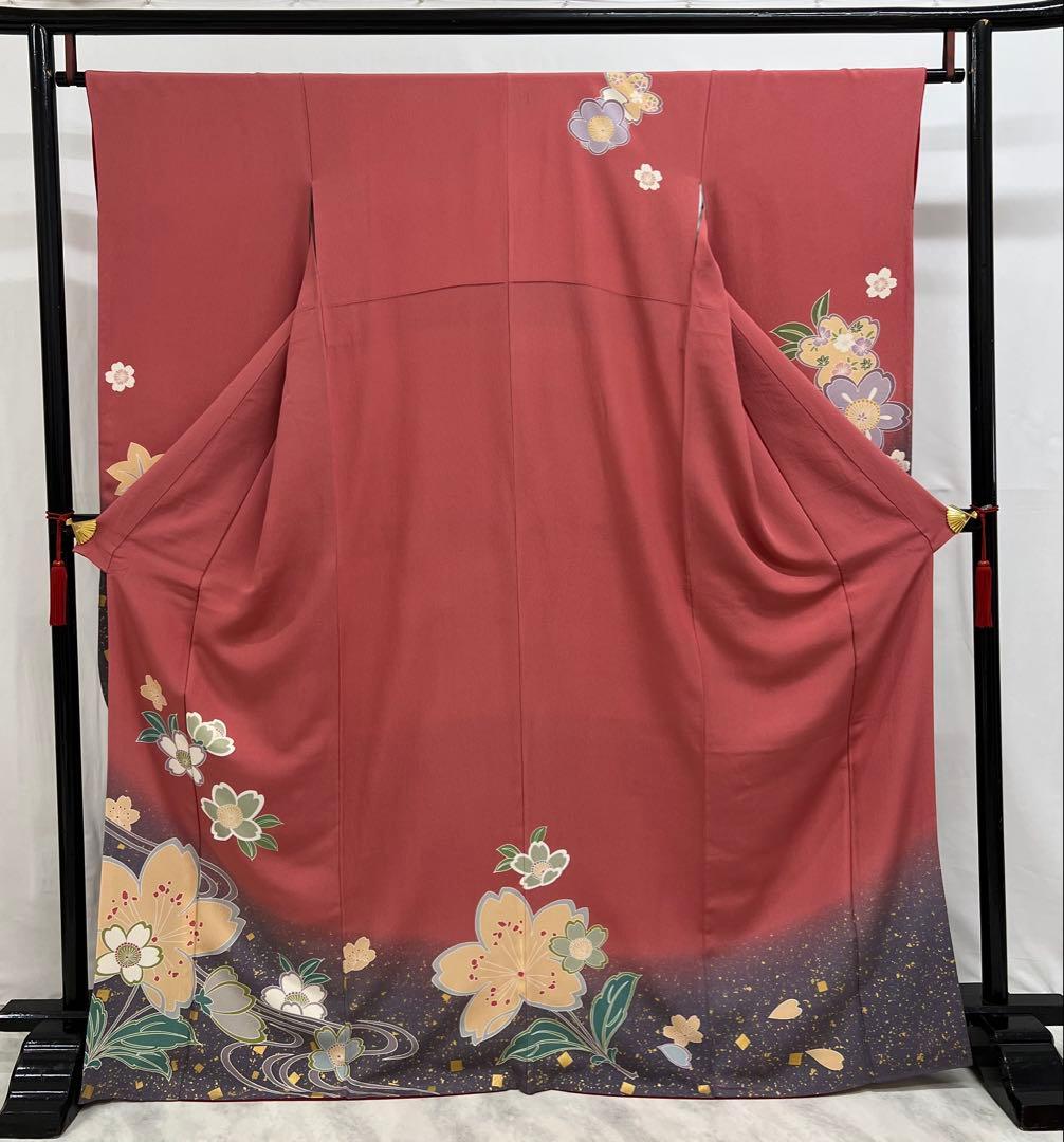 振り袖　フルセット　長襦袢付　成人式　振袖　パーティー　金彩加工　634