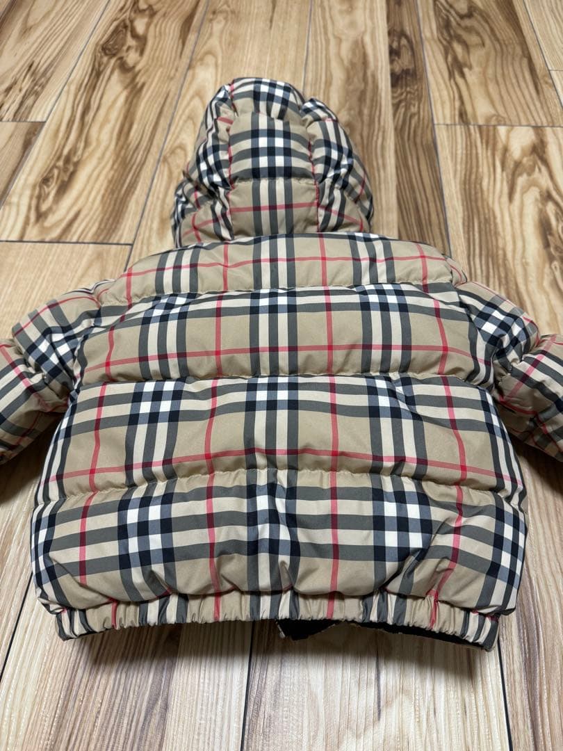 バーバリーチルドレン 2Y 92 ダウンコート リバーシブル
