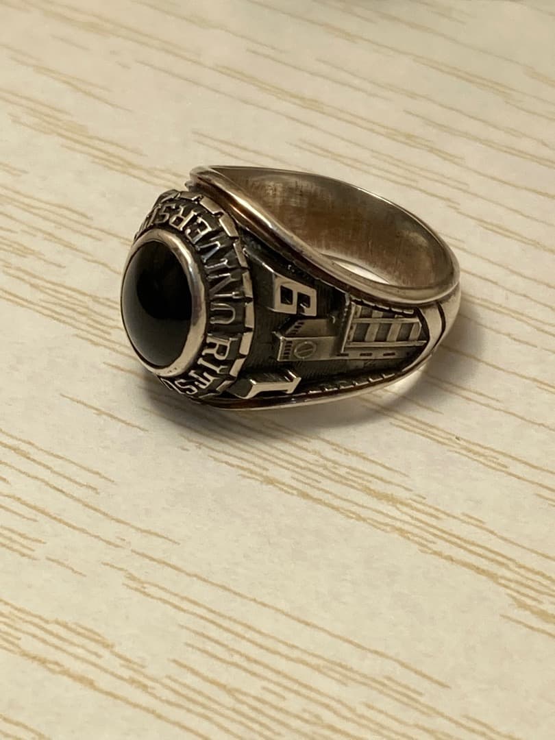 Mi　立命館 大学 カレッジリング 中川 ジョンロバーツ SILVER