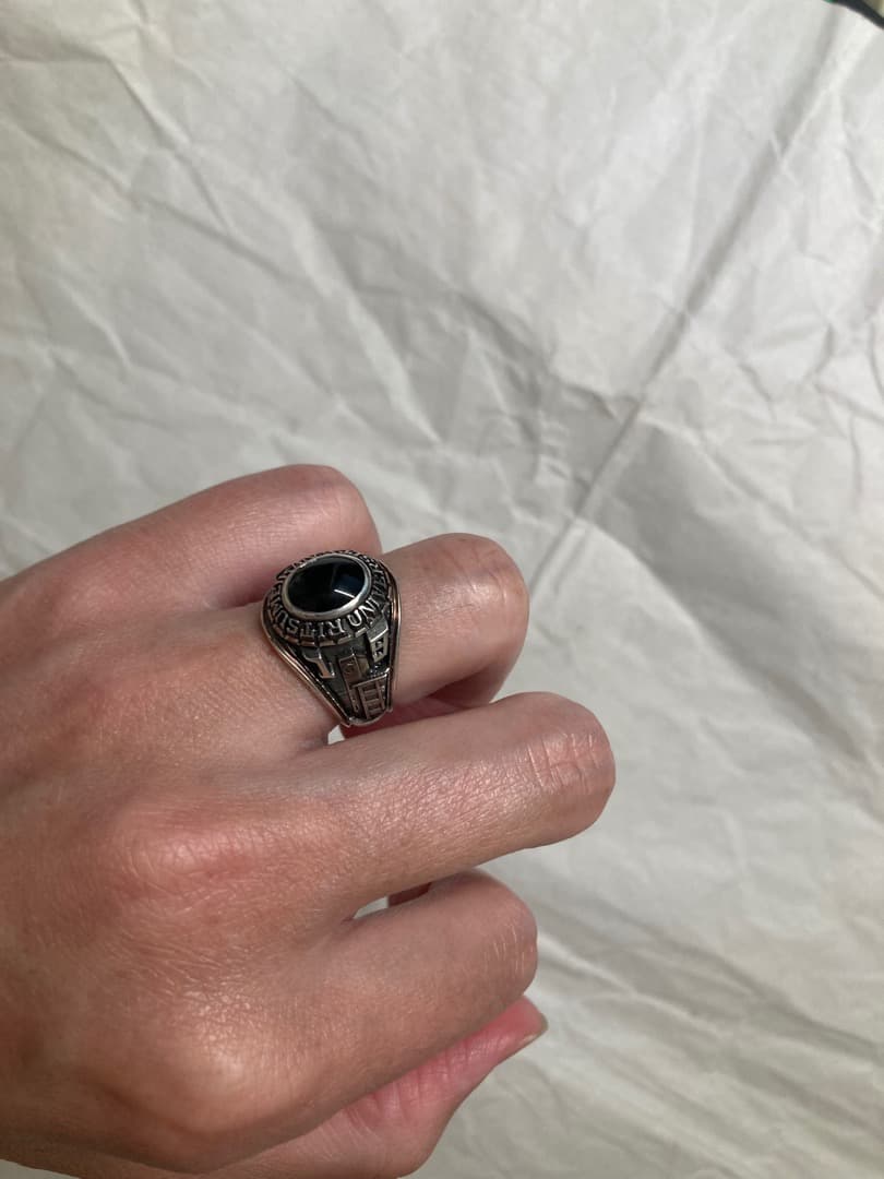 Mi　立命館 大学 カレッジリング 中川 ジョンロバーツ SILVER