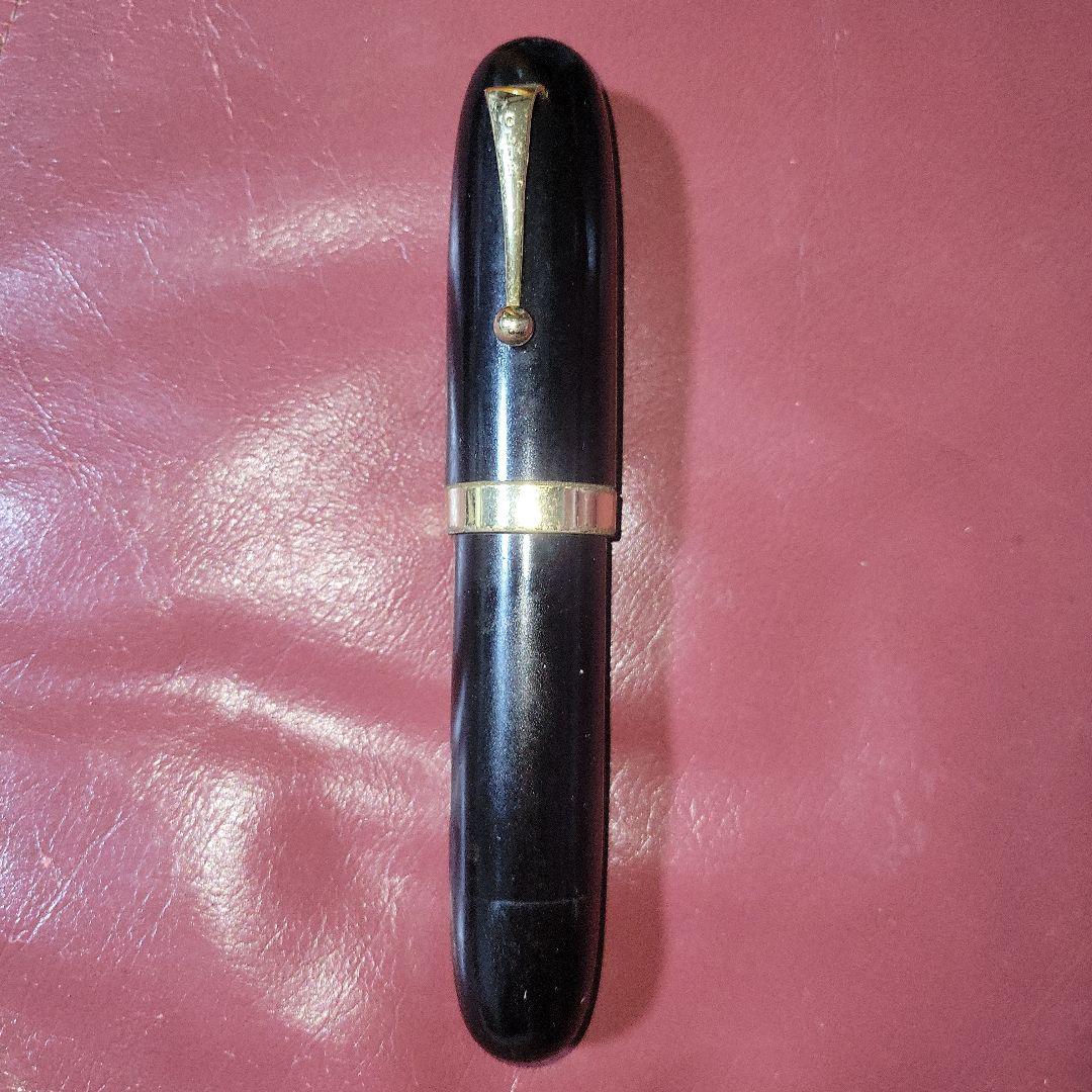 金色クリップ NEW CLIP 極太万年筆 当時物 昭和レトロ