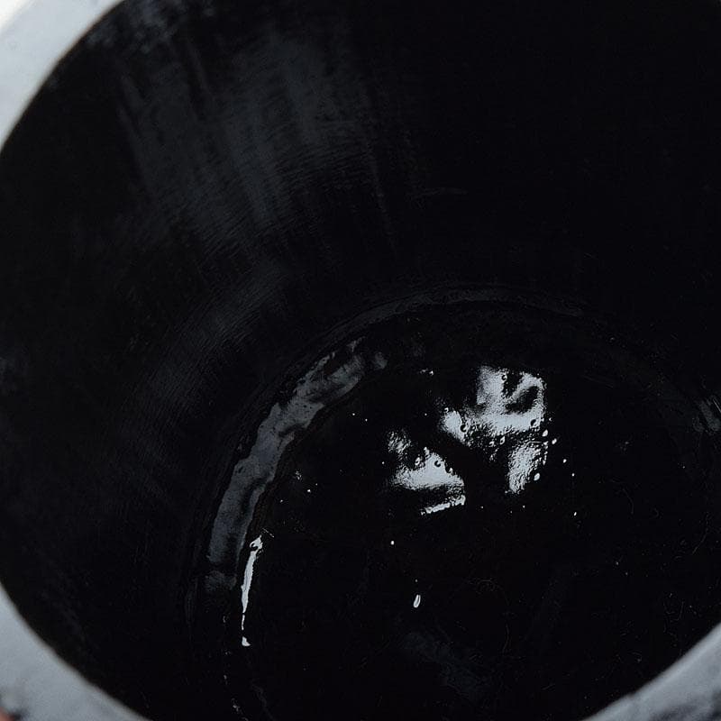 茶道具　伊藤賢一郎作　大和竹縄文花籠　共布共箱　V　R8712H