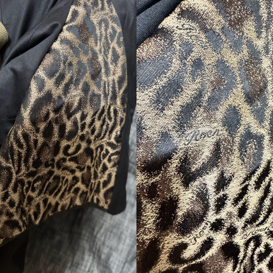 定価86900円 タグありROEN 牛革　レザーベスト　スワロスカル　ジレ　黒