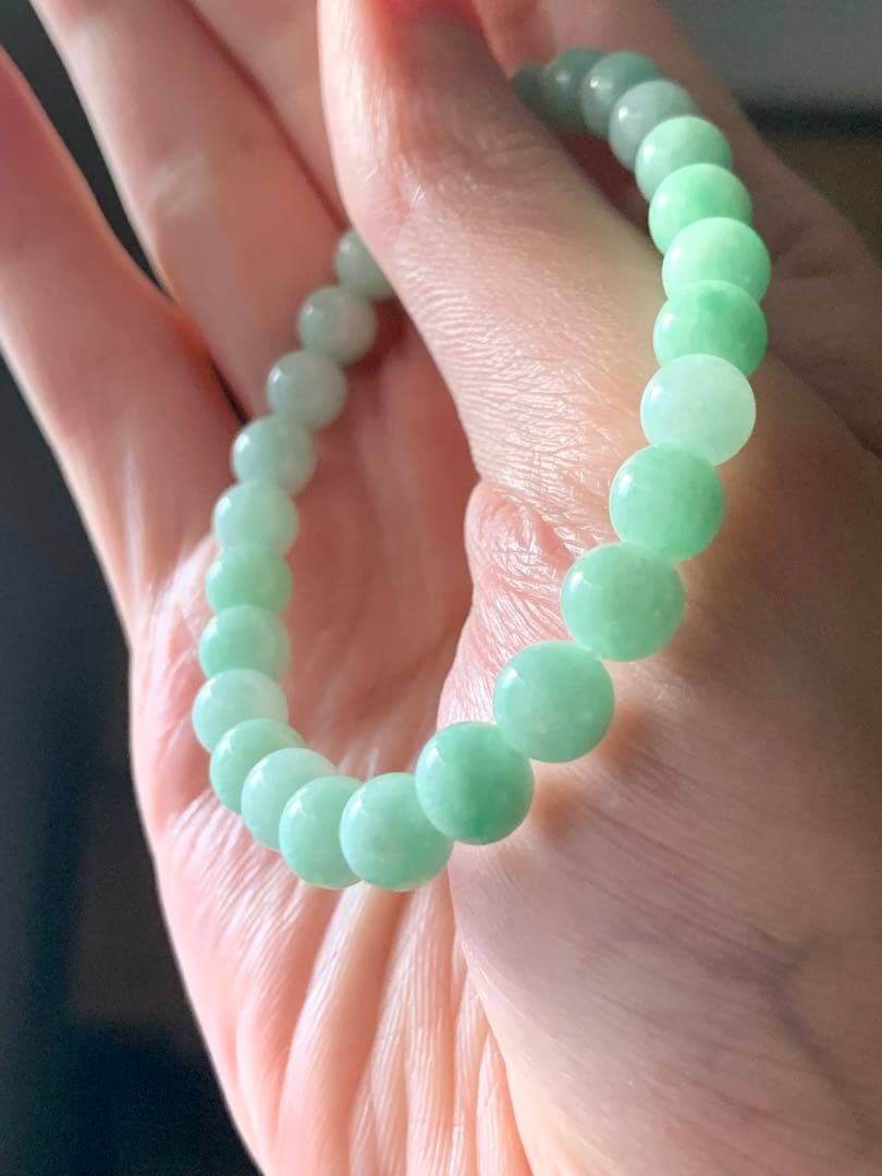 宝石質　糸魚川本翡翠ブレスレット　上質ひすい　ヒスイ　翡翠　ヒーリング　コン沢