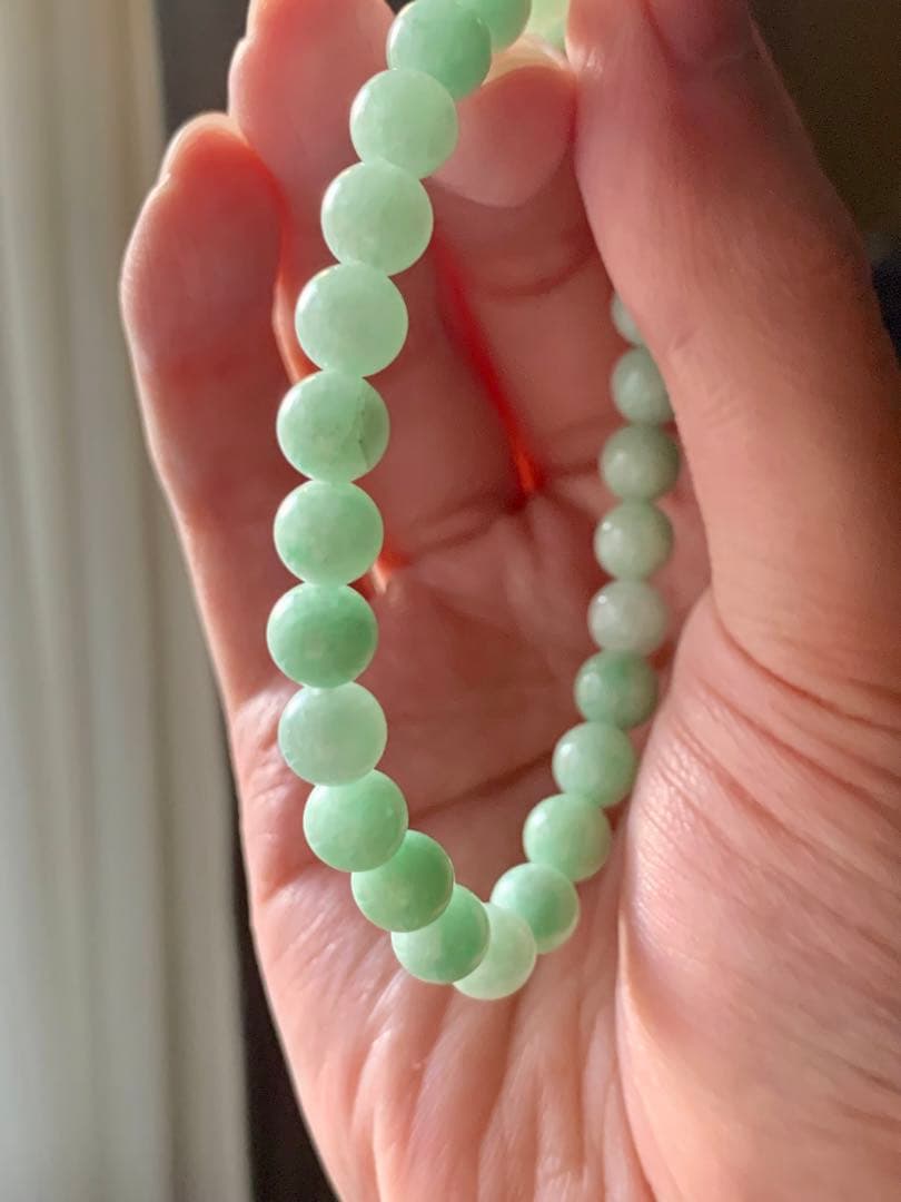 宝石質　糸魚川本翡翠ブレスレット　上質ひすい　ヒスイ　翡翠　ヒーリング　コン沢
