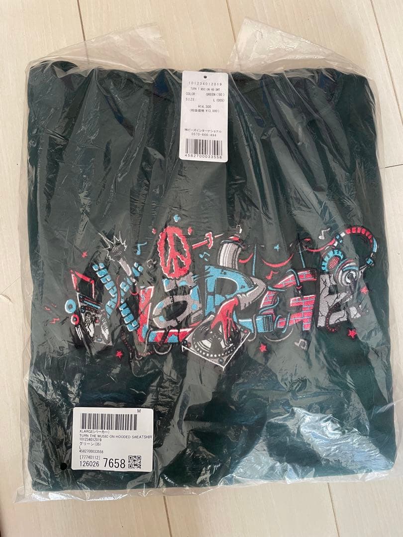 SPV XLARGE ロゴパーカー Lサイズ グリーン