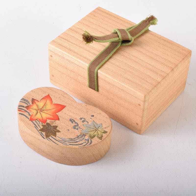 茶道具　祥桑軒　光寿作　紅葉蒔絵　香合　共箱　V　7490