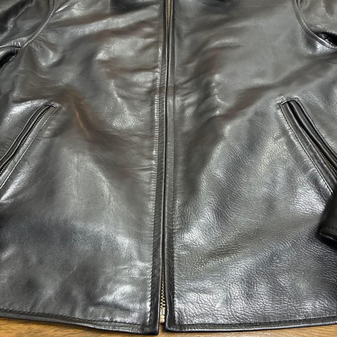 ハーレーダビッドソン ホースハイド シングルライダースジャケット M刺繍ブラック