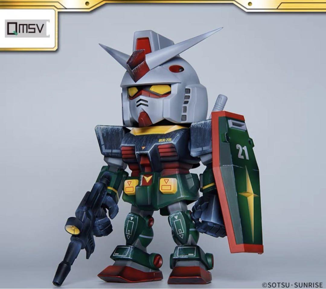 1000個限定 特大ソフビ QMSV 大河原邦男カラー ガンダム&ザク 20cm