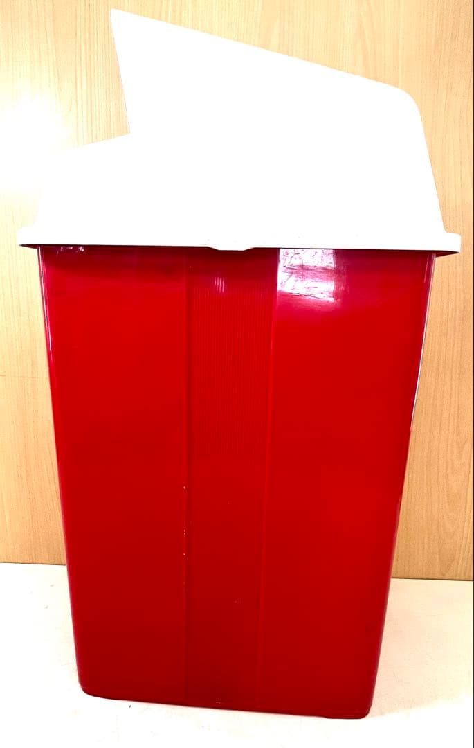 K495 非売品レトロ コカコーラ 蓋付きゴミ箱 ダストボックス マグネット付き