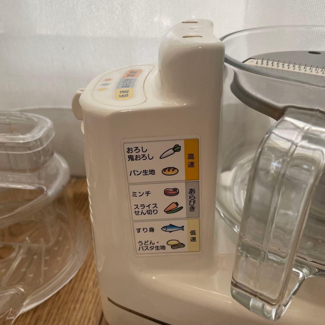 フードプロセッサー パナソニック　MK-K81ホワイト カッターセット付き