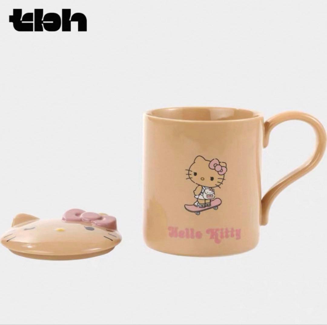 海外限定Hello Kitty x TBH 蓋付きマグカップ