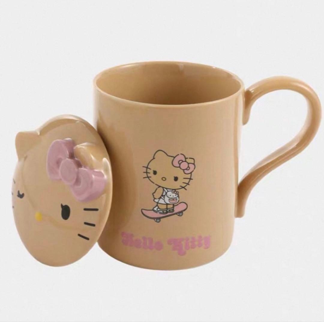 海外限定Hello Kitty x TBH 蓋付きマグカップ