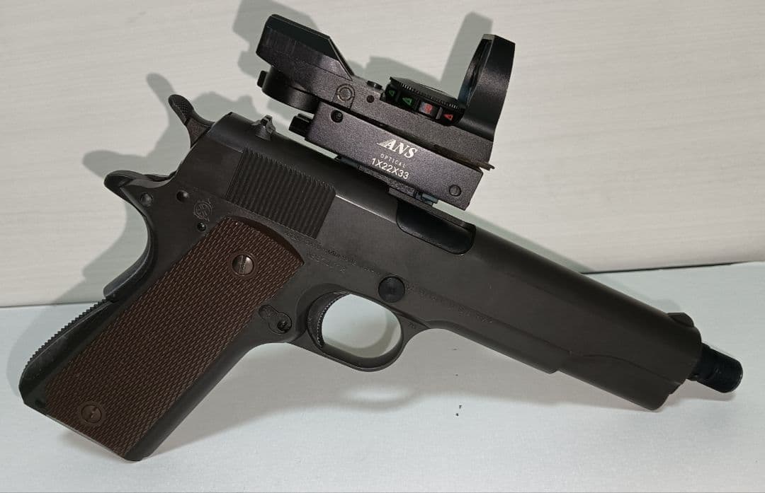 東京マルイ ガバメント ガスブロ PDIロングバレル ドットサイト 予備マグ