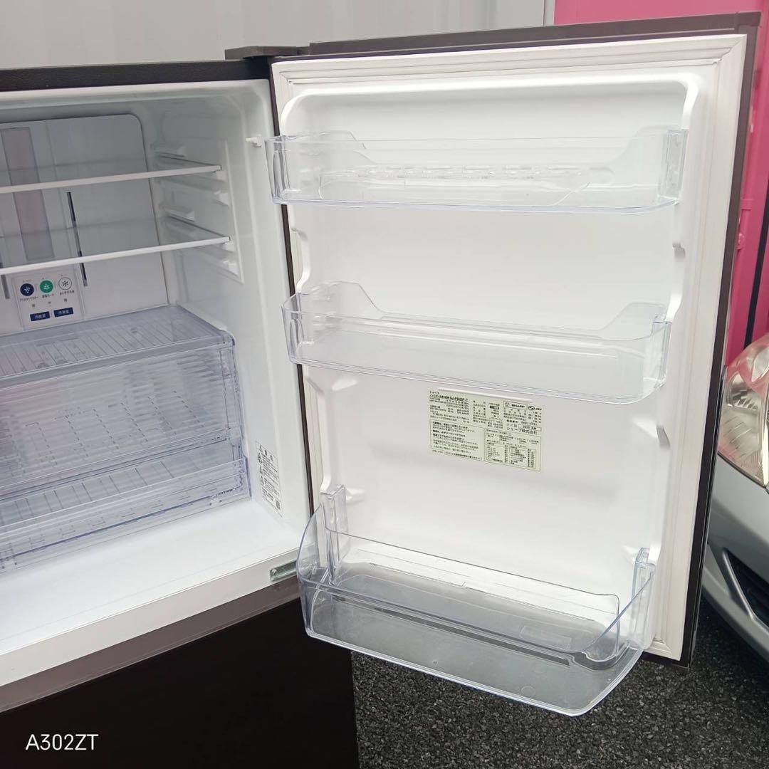 T093★2020年製★シャープ　冷蔵庫　大型 2ドア　ブラウン 大容量280L
