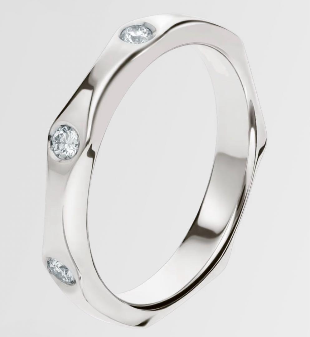 未使用級 定価49万現行品　ブルガリ インフィニート ダイヤ プラチナ リング