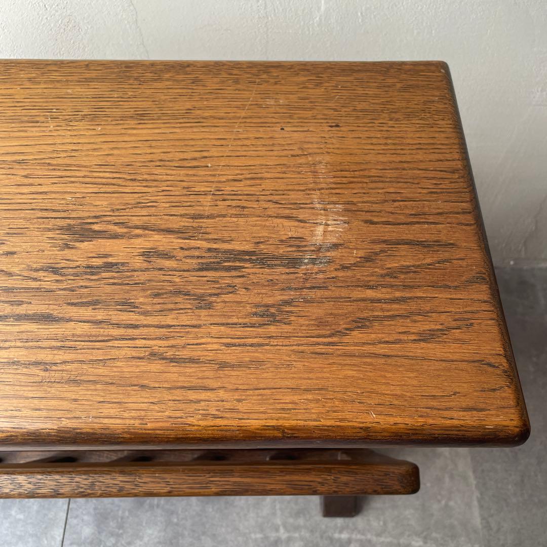 オランダ製　木製　サイドテーブル マガジンラック　オーク無垢材　百貨店