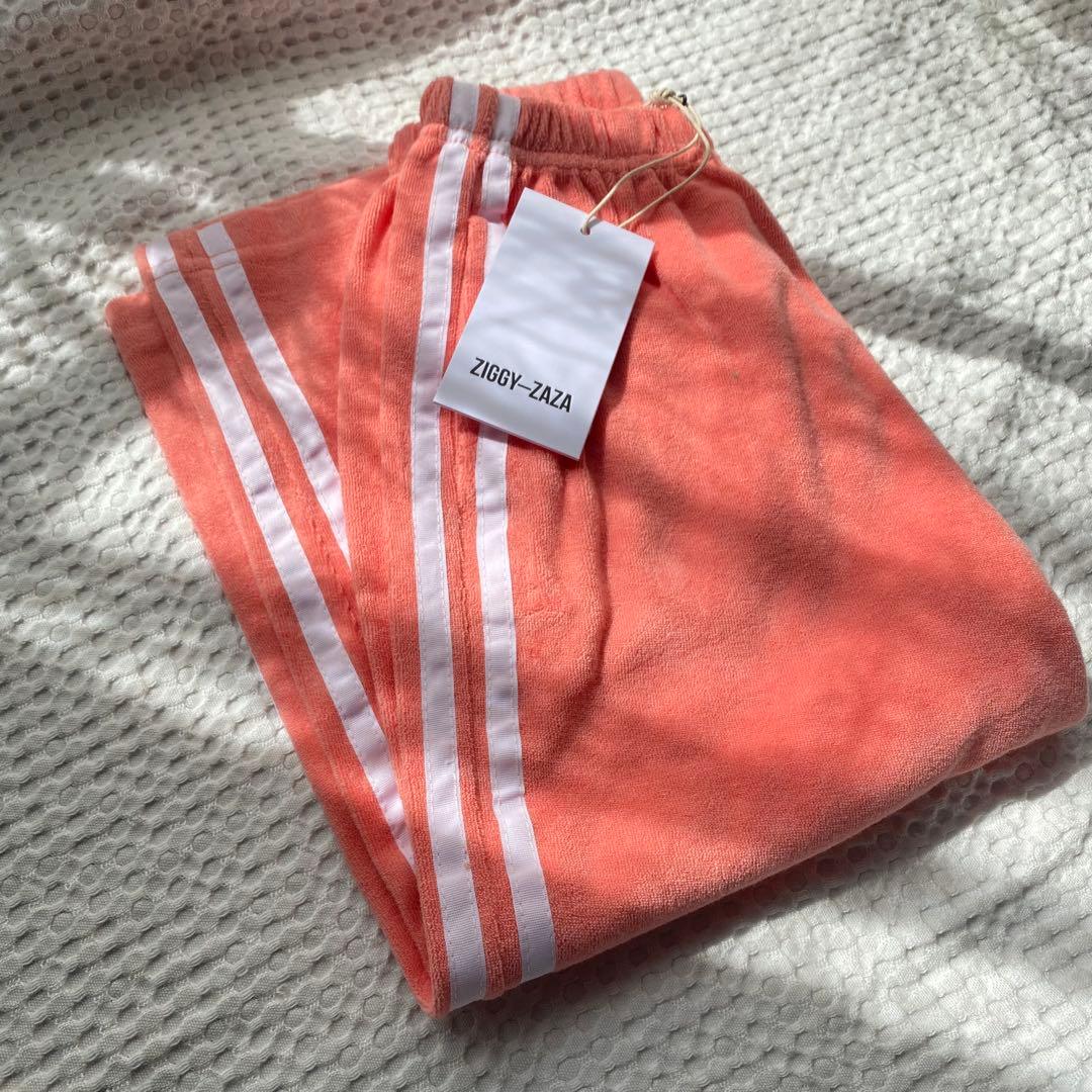 ゆみ　ziggy zaza ストライプパンツ　オレンジ　4歳