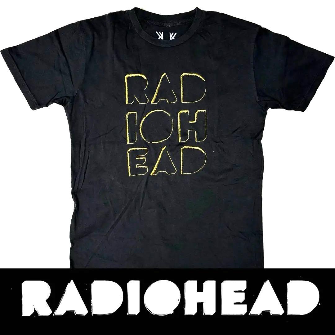 刺繍 RADIOHEAD レディオヘッド ゴールドししゅうTシャツ 黒 S