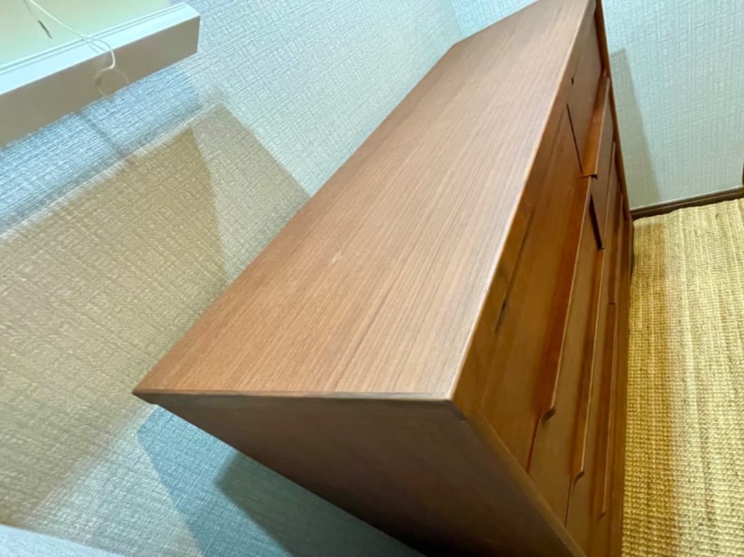 ブラウン木製チェスト ８引き出し KEYUCA ビネンチェスト 4段ワイド