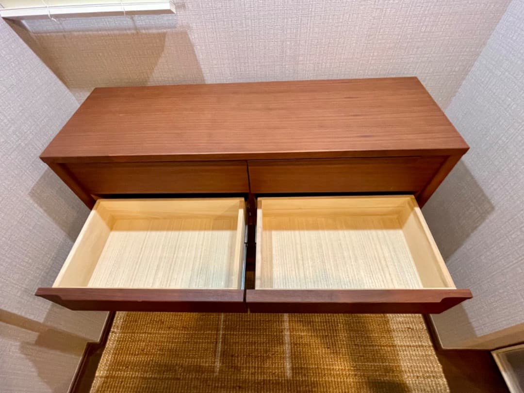 ブラウン木製チェスト ８引き出し KEYUCA ビネンチェスト 4段ワイド