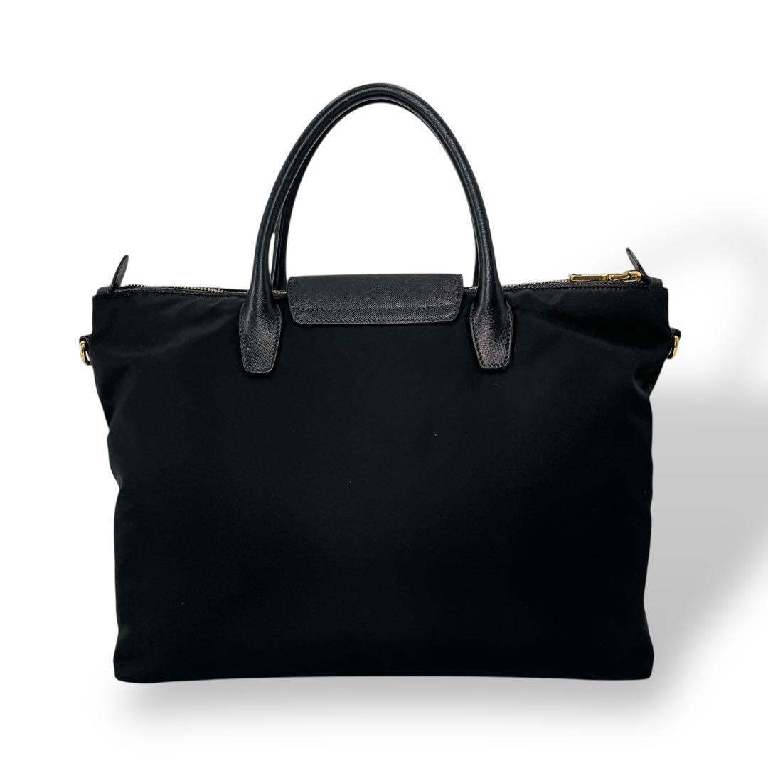 美品　プラダ　2way ショルダーバッグ　三角ロゴ　ハンドバッグ　ナイロン　黒