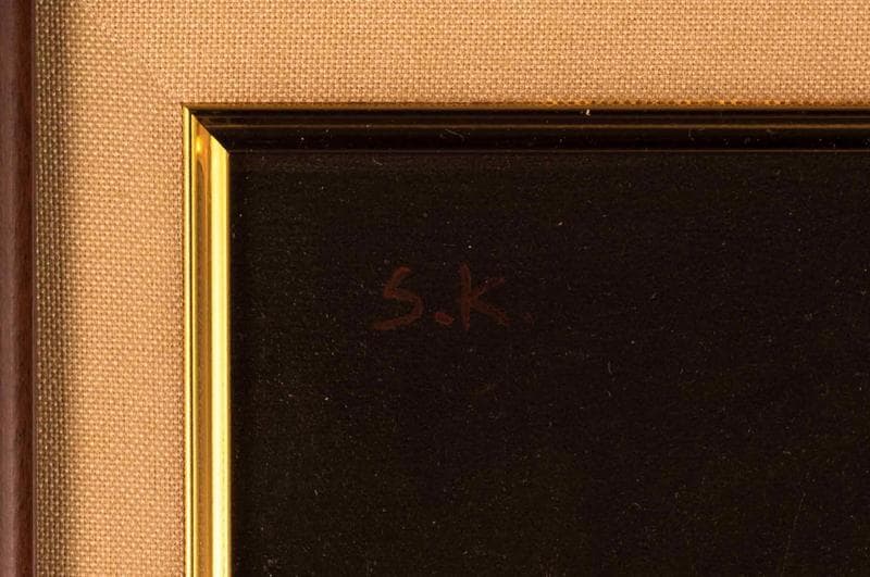 黒田清輝　油彩　肉筆『西洋婦人』サイン　木下孝則収蔵古筆　F6号　額装　b610