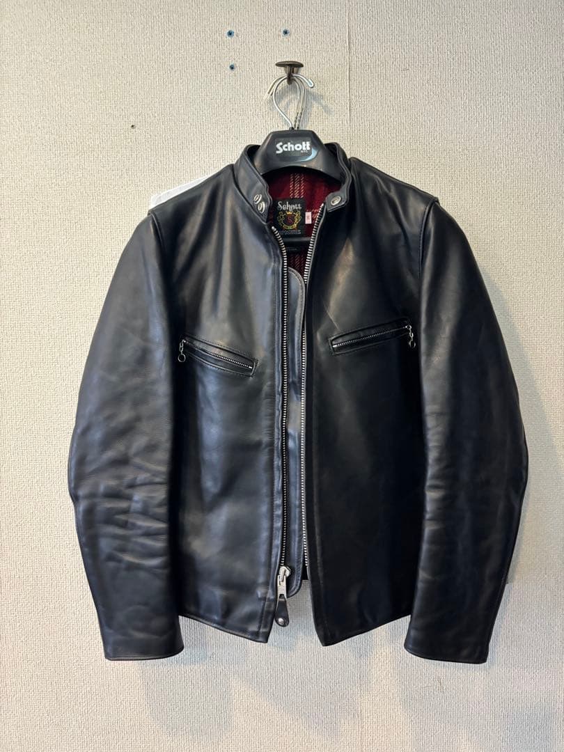 激レアSchott ホーウィンレザー　シングルジャケット　36