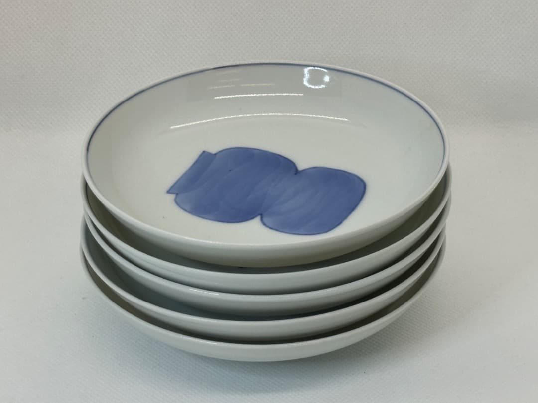 京焼 染付瓢箪小皿 ５客