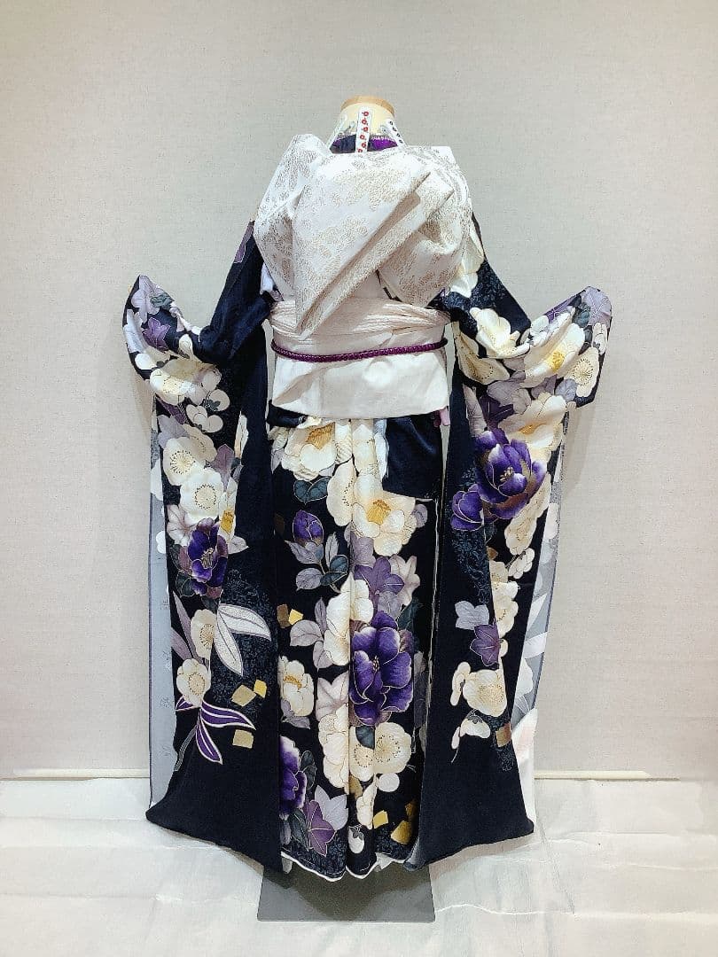 濃紺　振袖フルセット