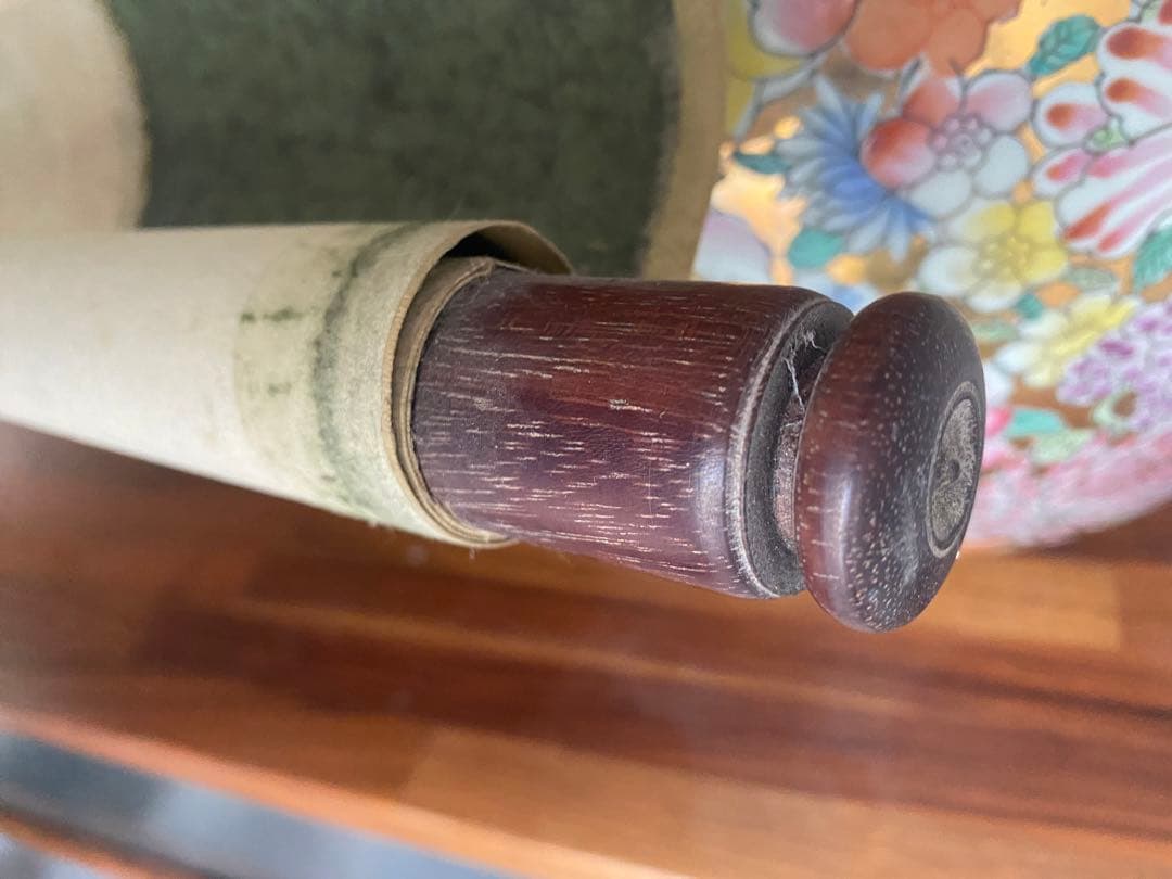 大迫力　岡本秀香　霊松ノ図　松の絵　水墨画 掛軸　日本画　大正番付作家