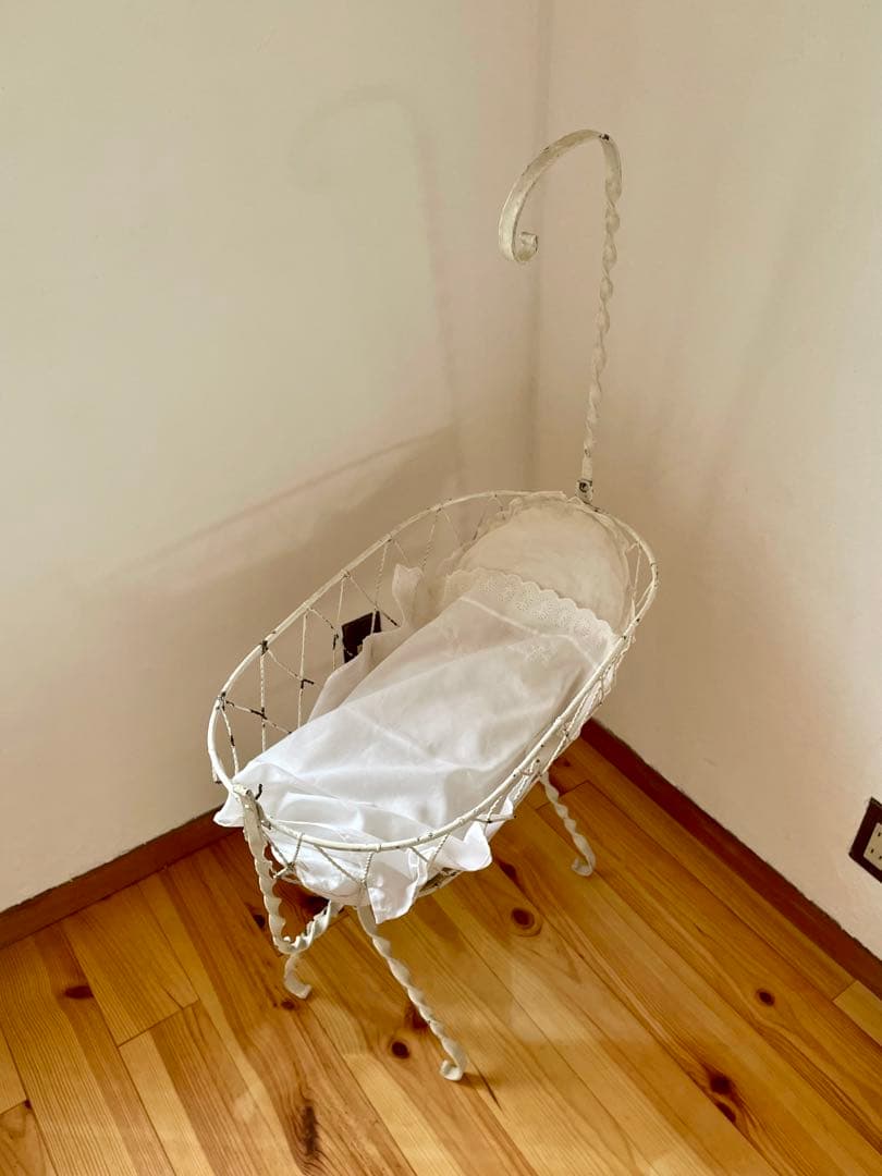 フランスアンティーク アイアン ドール用ベッド