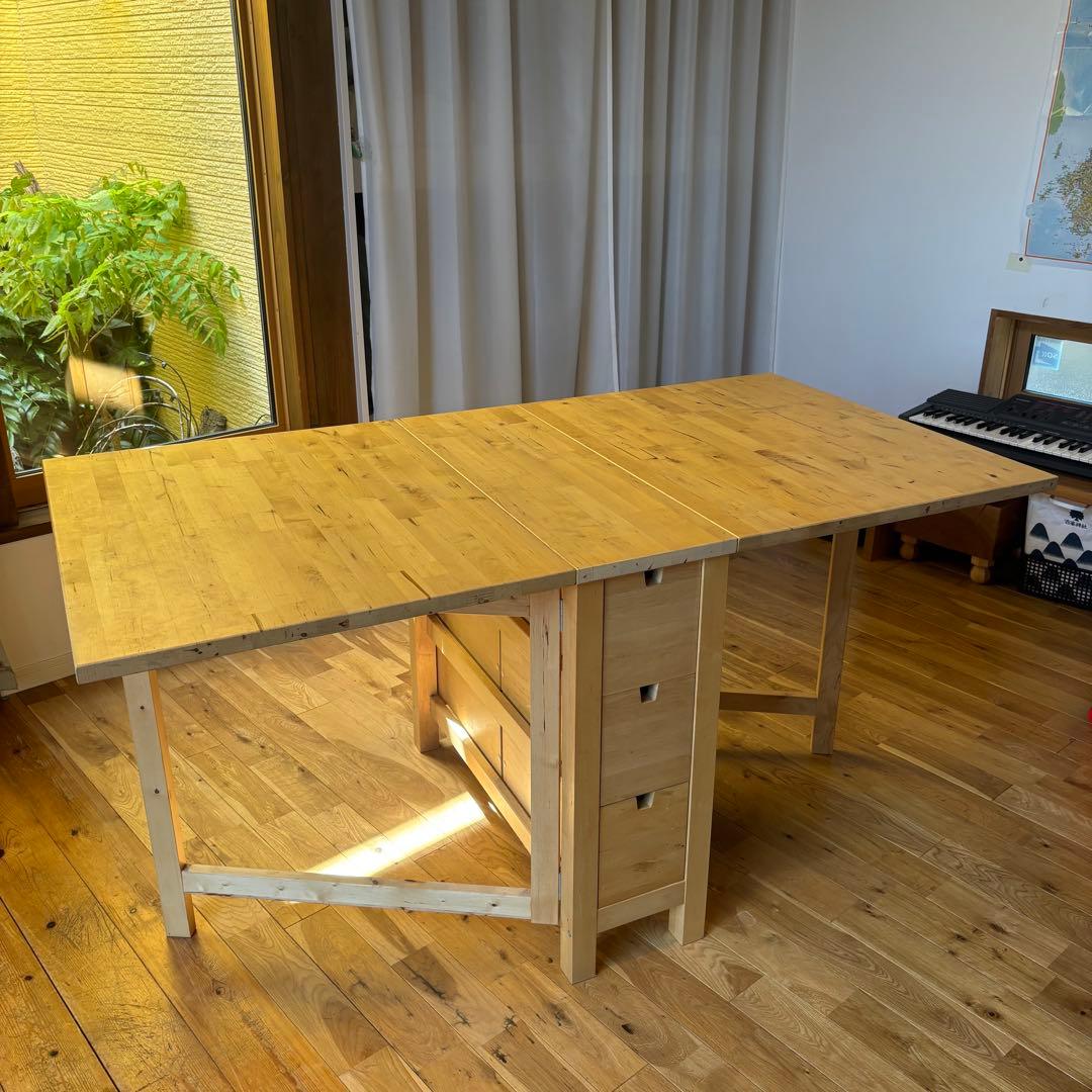 IKEA ノールデンゲートレッグテーブル【カラー、バーチ】