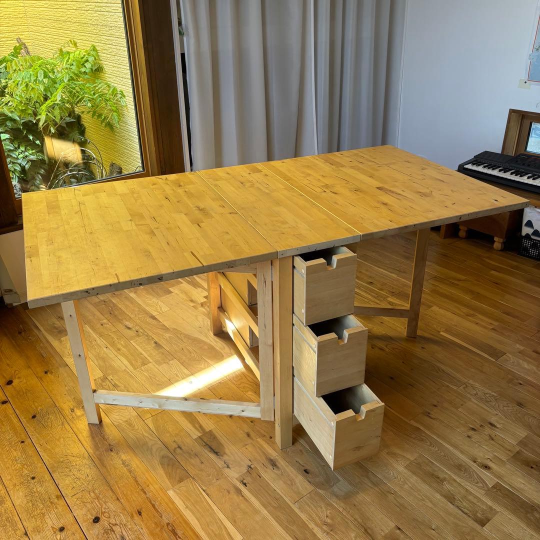 IKEA ノールデンゲートレッグテーブル【カラー、バーチ】