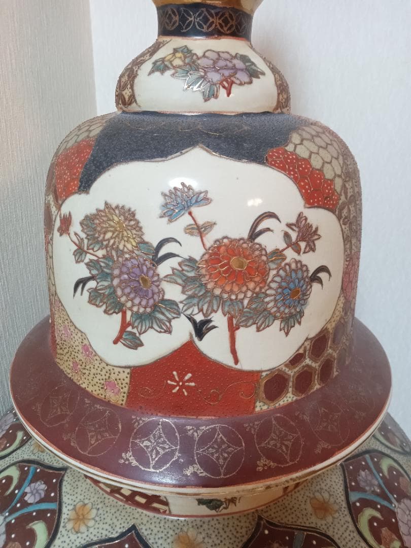 和風陶器 蓋付き大壺