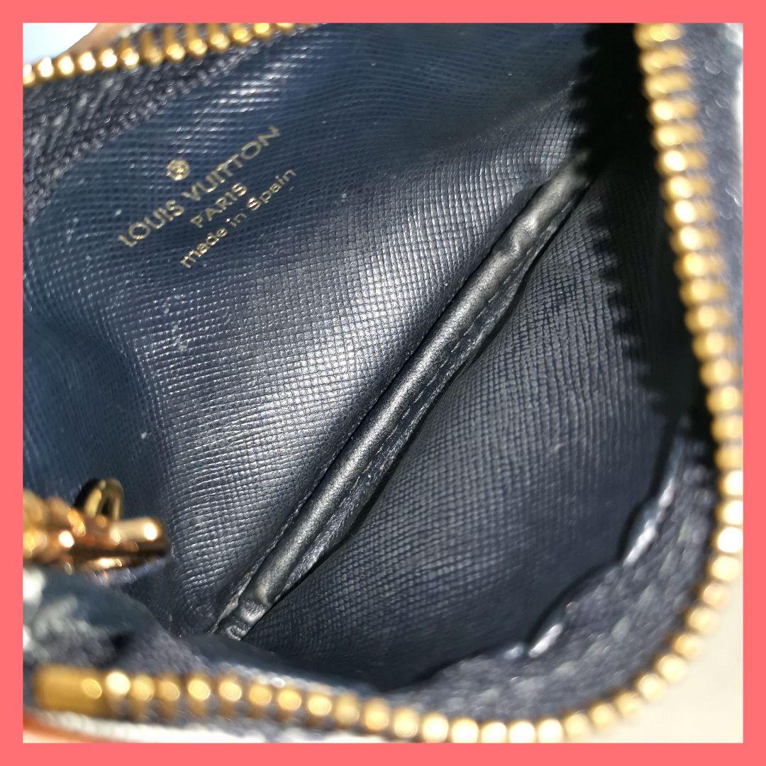 【美品】ルイヴィトン モノグラムミニポシェットM92238キーケース新品チェーン