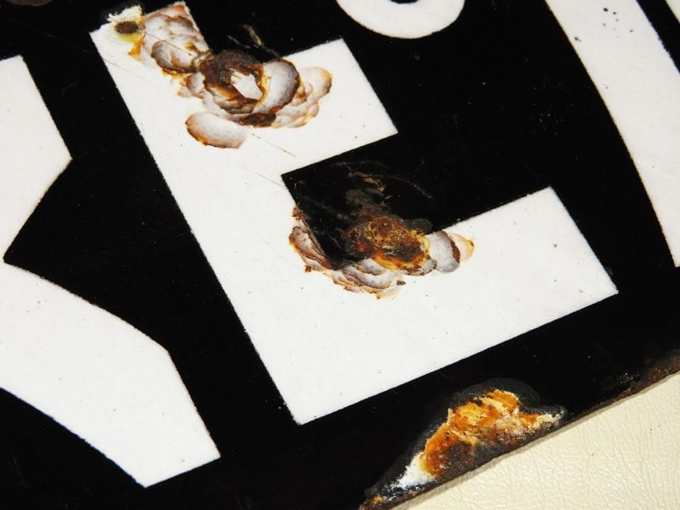 ●元祖 くろんぼ カルピス 琺瑯看板 両面 初恋の味 滋強飲料 昭和時代物 本物