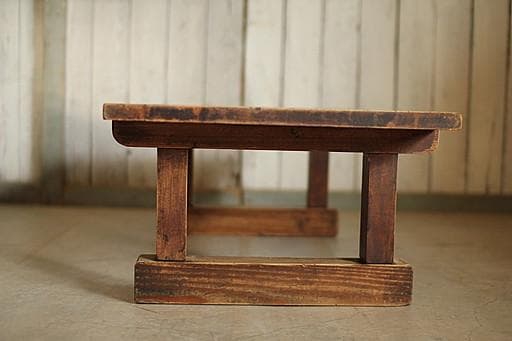明治期　味のある木製のテーブル