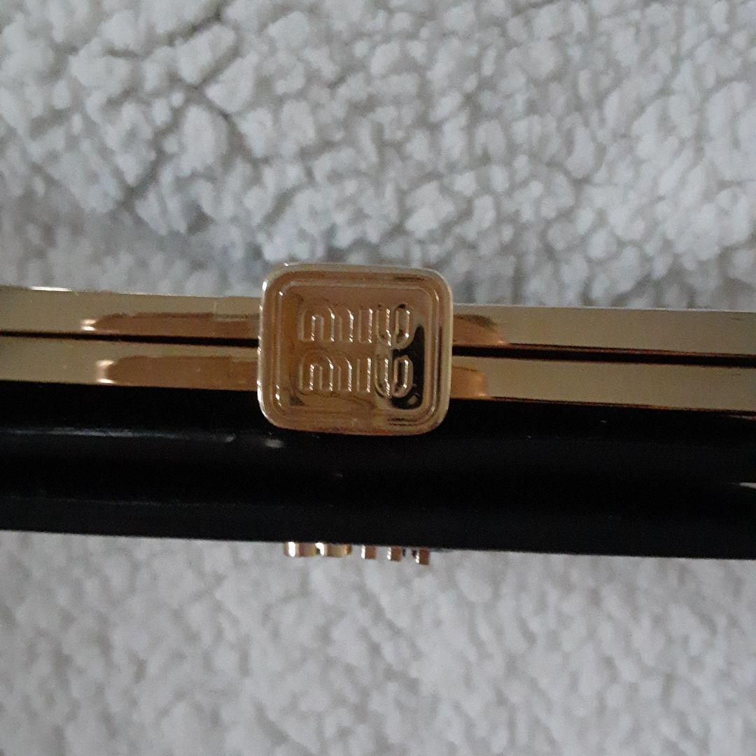 【レア】ミュウミュウ パテント エナメル がま口 財布 5ME009