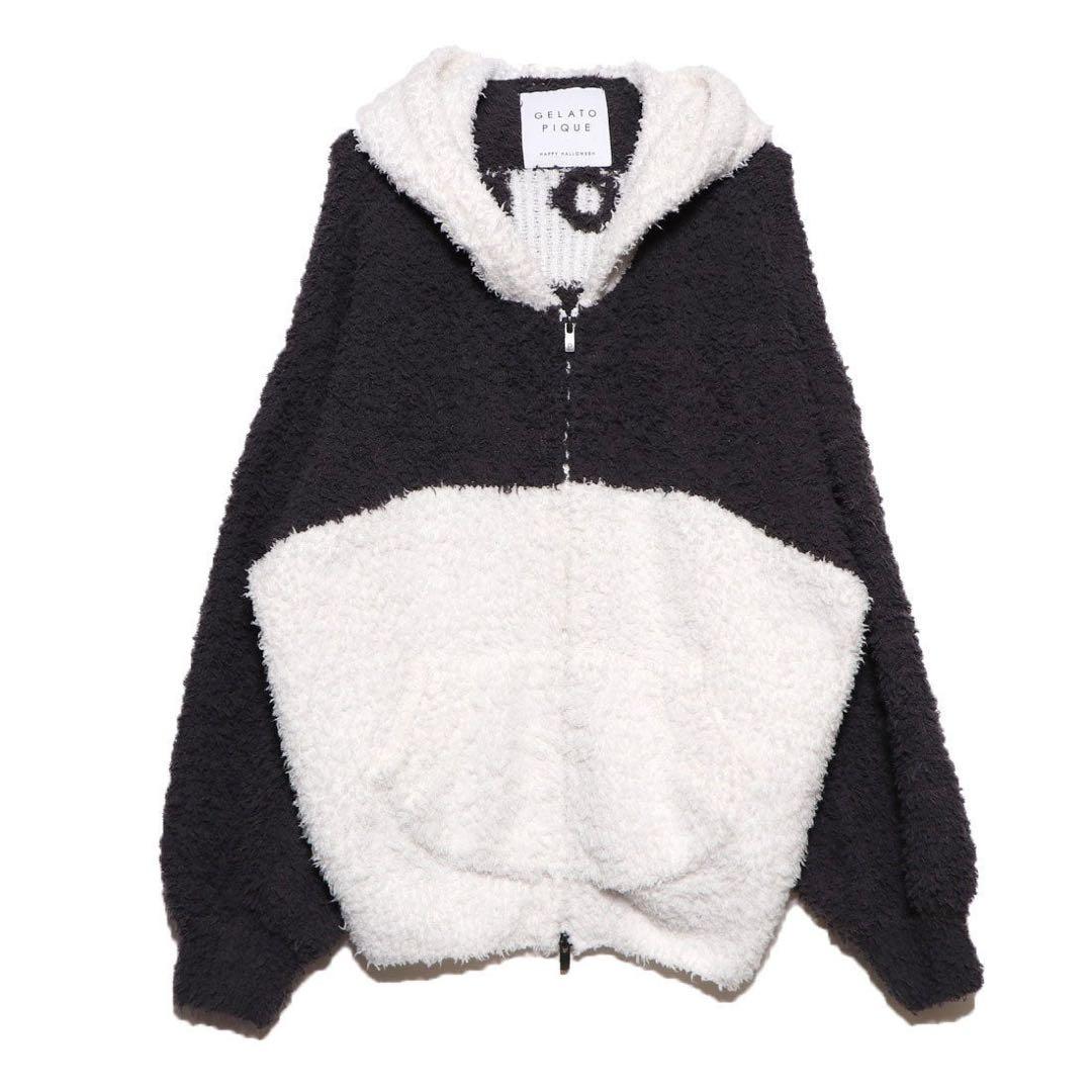 ジェラートピケ パンダ　セットアップ　パジャマ　ルームウェア　パーカー