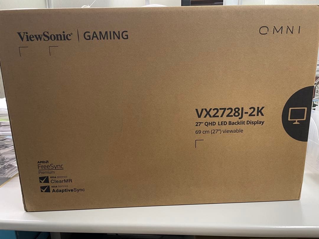 【新品未使用】 ViewSonic 27インチQHDゲーミングモニター